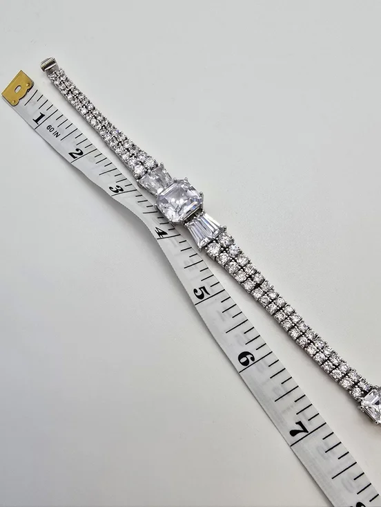 Vintage Givenchy Crystal Multi-Row Bracelet - Picture 8 of 8